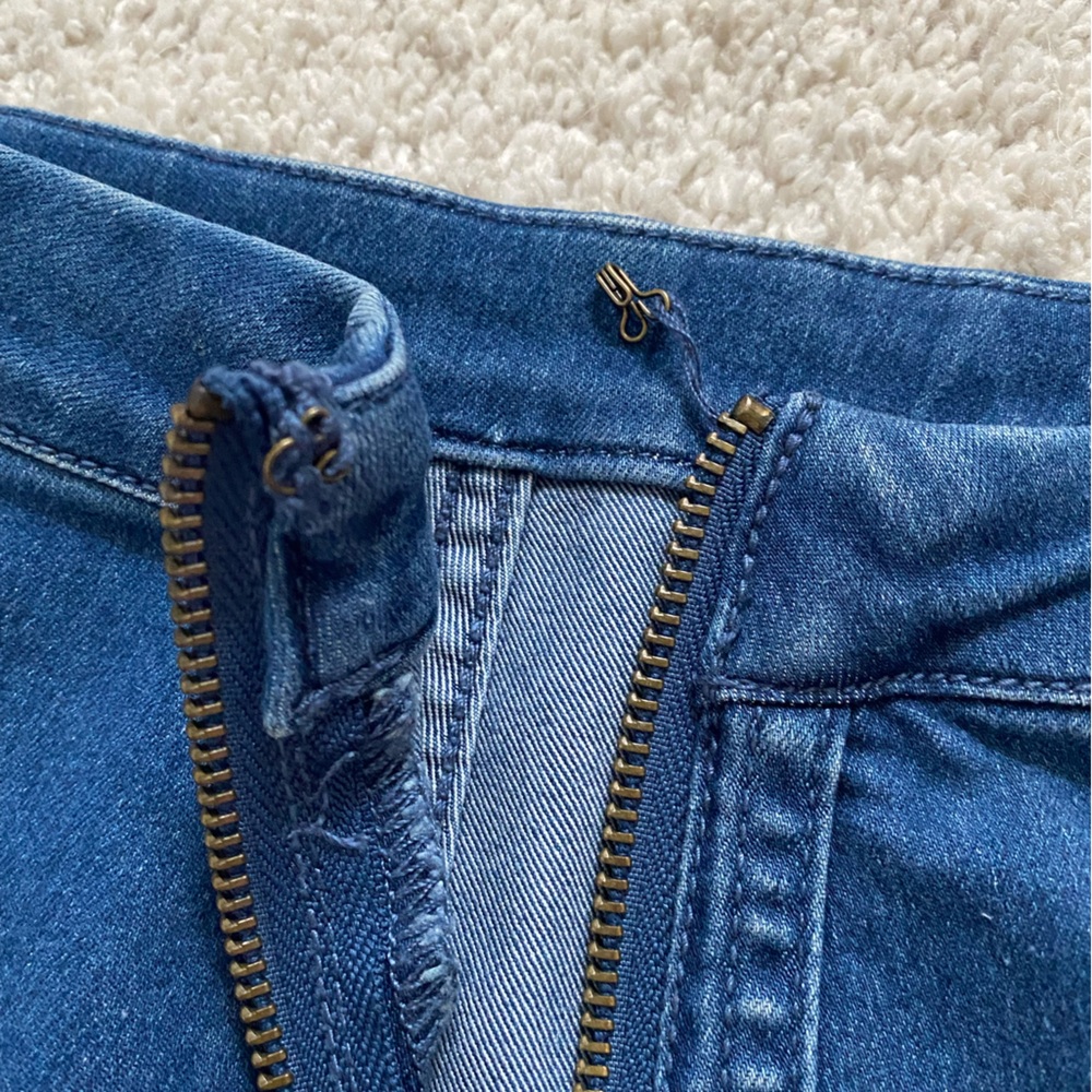 Free People Denim Zip-Front Skirt - Picture 6 of 8